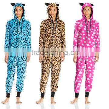Adult outdoor onesie Women's Comfy Colorful Cute Cozy Plush sherpa fleece Adult onesie pajamas With drop seat