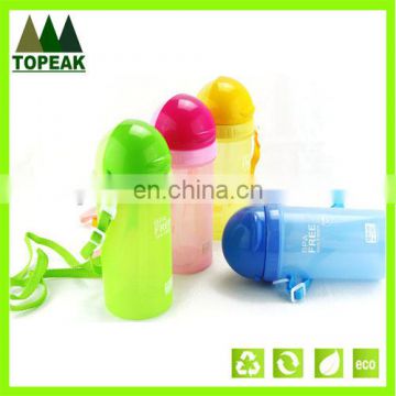 500ml plastic drinking student water bottle cup with straw