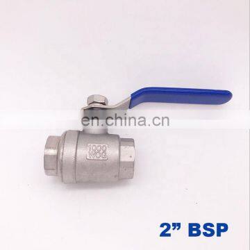 GOGO High quality Type 2PC stainless steel ball valve DN50 Female thread 2 inch BSP SS304 SUS316 201 2 way Control Ball Valve