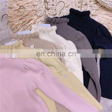 2020 spring and autumn children's pullover thickened literary bottoming long-sleeved shirt round neck girls sweater