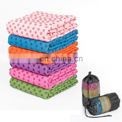 Wholesale Yoga Towel Blanket Microfiber Thick Non-slip Blanket Lengthened Sweat-absorbent Towel Machine Washable Fitness Mat