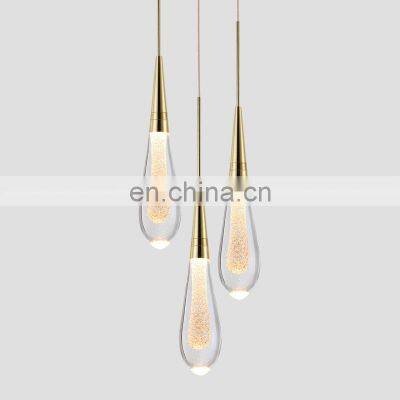 New Type Modern LED Pendant Light Drop Design Glass Decorative Lamps