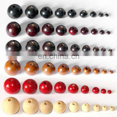Decorative baby brown unfinished 10mm beech round colour wood teething beads