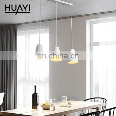 HUAYI Hot Selling Minimalism Style Dining Room Kitchen Iron Modern E27 Hanging Pendant Light Chandelier