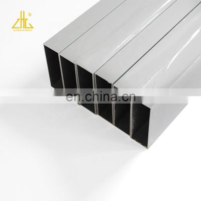 All types of aluminium pipe prices,100*50*2.0 square aluminum hollow profile,aluminium box profile price per kg