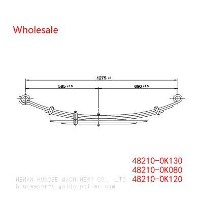 48210-0K130, 48210-0K080, 48210-0K120, 48210-0K081, 48210-0K220, 482100K251, 48210-0K250, 48210-0K251, 48210-0K240, 48210-0K280, 48210-0K070, 48210-0K060, 482100K231, 48210-0K110, 482100K230, 48210-0K122 Toyota Rear Leaf Spring Wholesale