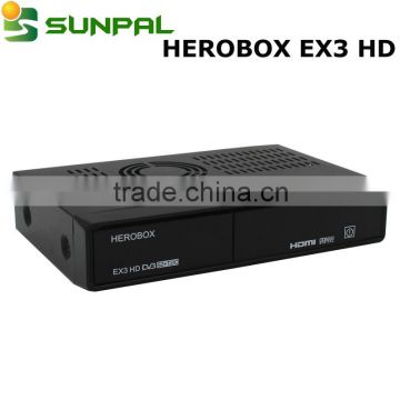 Stable quality!strong DVB S2 T2 C tuner Herobox EX3 HD is better than Magicbox MG4 enigma 2 linux os digital satellite receiver