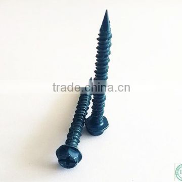 Hex flange head galvanized self tapping wood screw