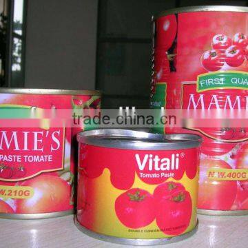 70g-4500g tomato paste in tin for south african market 28-30%