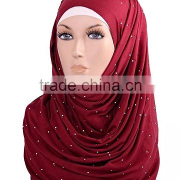 hot wholesale rhinestones print hijab scarf