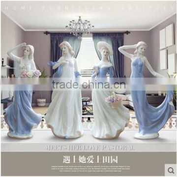 Various designs Ceramic elegance lady ballerinas statue for wholesale
