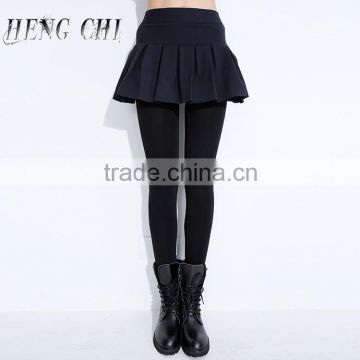 women young girl winter thick long split skirt