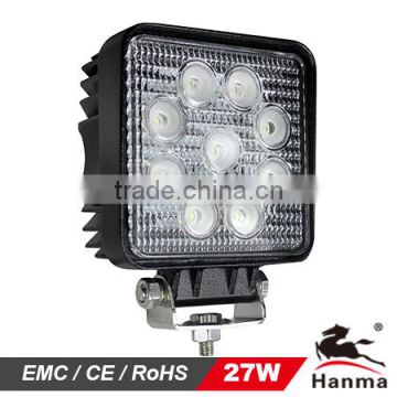 Hot!!27W LED tractor light,12/24V,for Tractor,boat,mining,ATV,Forklift,flood beam, IP67,CE,ROHS,EMC,EMARK