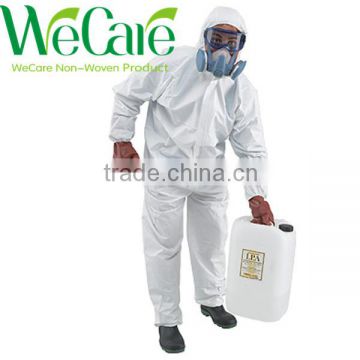 Polypropylene Disposable Coveralls with Hood, Boots, & Elastic Wrists