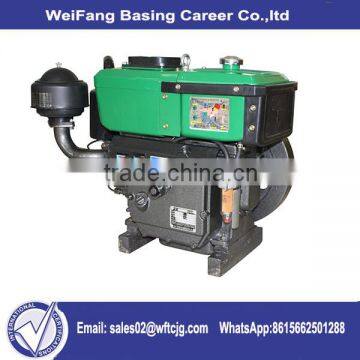 hand & electric start 15hp single cylinder diesel engine from WeiFang diesel engine factory