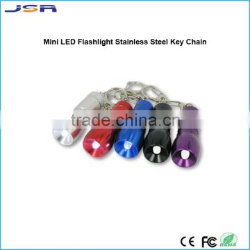 wholesale Mini LED Flashlight Stainless Steel Key Chain