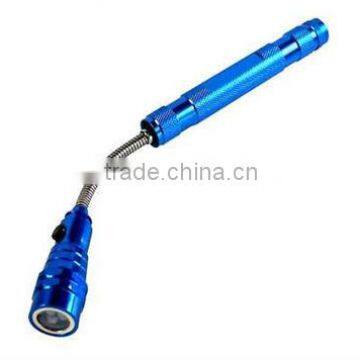 Utility Telescoping 3 LED Flash Light With Flexible Head And Magnet Ends