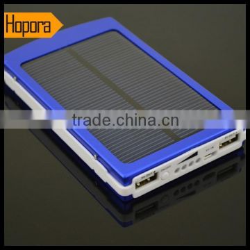 10000mAh Solar Panel Mobile 2 USB power Bank Charger for Smartphone