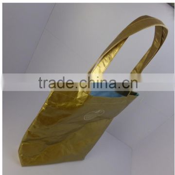 stylish gold printed eco shopping paper bag wholesale