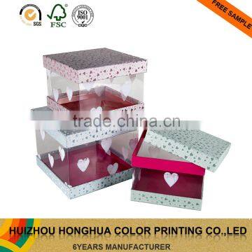 Wholesale luxury PVC packaging box cardboard paper storage gift box