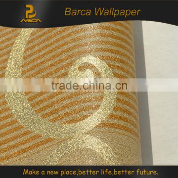 eco-friendly material leaf pattern wallpaper