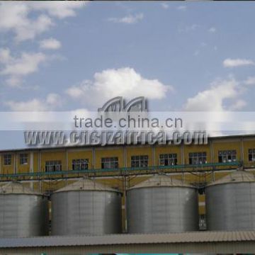 2000T complete hot galvanized grain silos