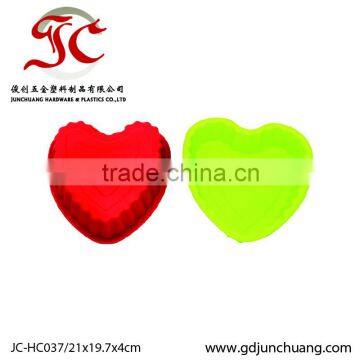 Colorful cute heart funny shaped silicone cake mould