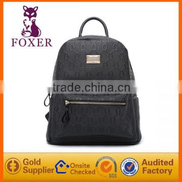 school fashion embossing chain logo travelling backpack laptop bags