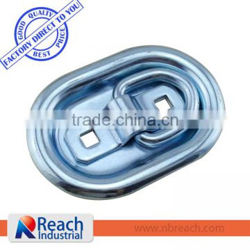 Zinc Plated Lorry Gocart Recessed Lashing D Ring Rope Ring Tie-Down