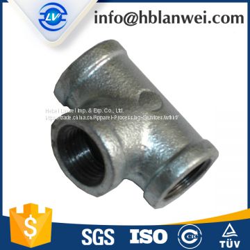 130 tee malleable iron pipe fittings