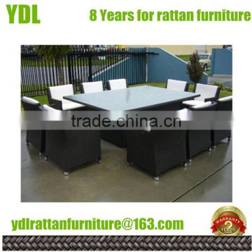 Youdeli Patio 10 seater aluminum rattan dining chair furniture