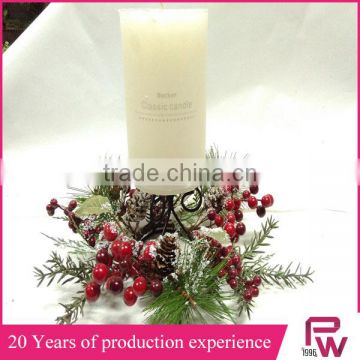 Factory direct sales Christmas candle garland decorative wreath