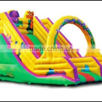 (HD-9602)Happy Island !CE Certificate Safe Used Inflatable Slide and Bouncer