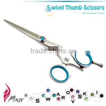 Ergonomic Swivel Thumb Rings Japanese Steel Hairdressing Scissors