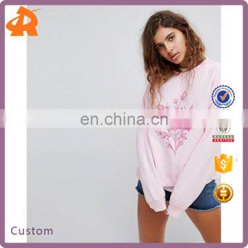 OEM factory high quality womens camo sweatshirt small quantity embroidered sweatshirt