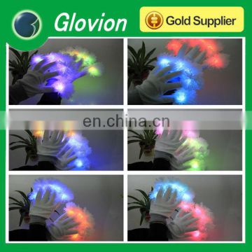 Color changing LED Gloves luminous flash glove five finger lights for stage performance