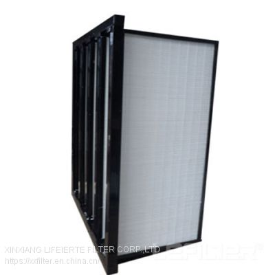 592*492*292 V-Bank Type HEPA Filter with ABS or PVC Plastic Frame