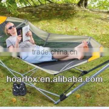 Breathable Foldable Hammock Stand with net fabric and steel tube
