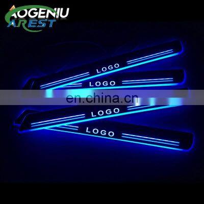 Car Styling For Subaru STELLA R1 R2 LED Door Sill Scuff Plate Moving Light Car Door Threshold Guard Side Protector Accessories