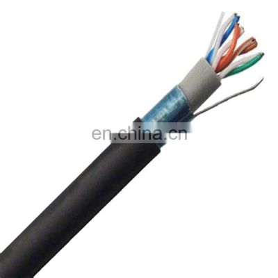 Double Jacket CAT5E FTP Bare Copper Solid 24AWG ConductorEthernet Wire Outdoor Installation