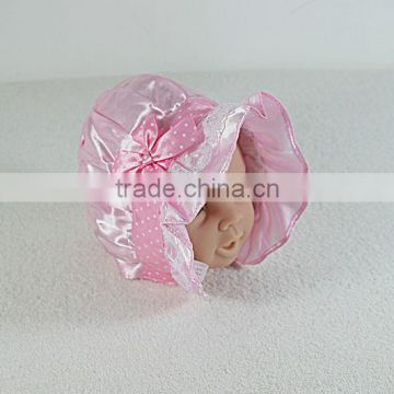 Super cute hat &Elegant pink hat with ribbon for reborn doll