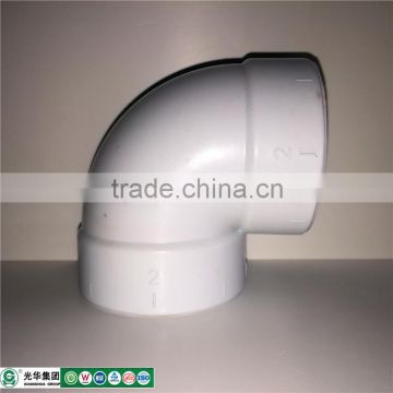 ASTM F 2158 standard 2 inch central vacuum PVC 90 degree short elbow