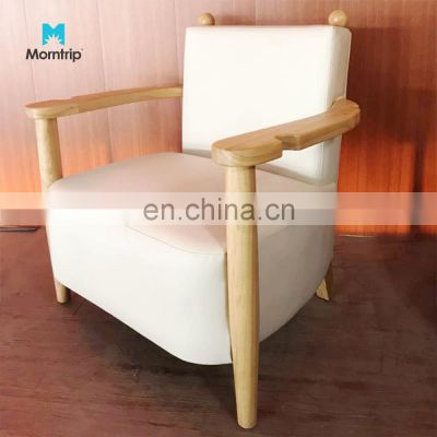 2022 New Design Nursing Hospital Use Rubberwood Material Made Multi-functional Bedside Single Sofa with Custom Color and Logo
