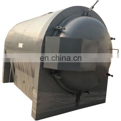 China manufacture 5CBM horizontal Wood charcoal making furnace price
