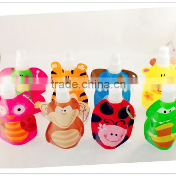 BPA free cartoon animals kids collapsible water bottle / foldable water bottle                        
                                                Quality Choice