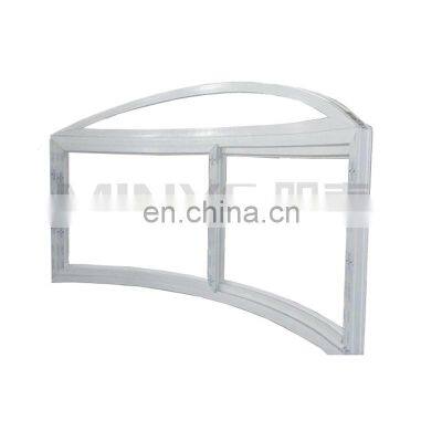 Round Design Vinyl Curved Window/New Design Curved Glass Windows