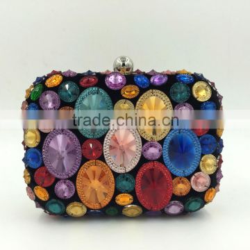 hot sale colorfull rhinestone clutch bag have stock