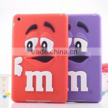 New Fashion Cute Silicone M&M Bean Cases for iPad mini Cases