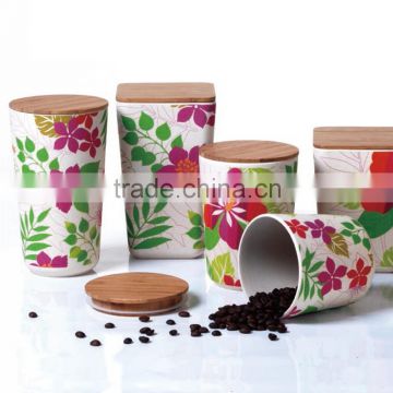 bamboo fiber set of 3 square canister,bamboo fiber food storage                        
                                                Quality Choice