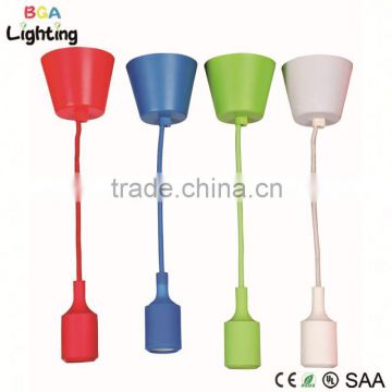 UL E26 Socket Silicone Pendant Lamp Parts With Plastic Canopy